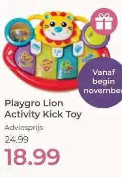 Prenatal Playgro Lion Activity Kick Toy aanbieding