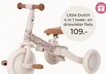 Prenatal Little Dutch 4 in 1 twee- en driewieler fiets aanbieding