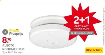 Praxis Alecto rookmelder SA20 wit batterij aanbieding