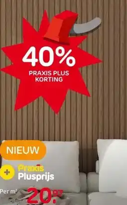 Praxis Lattenwand - Lichtbruin - MDF - 260x22cm aanbieding