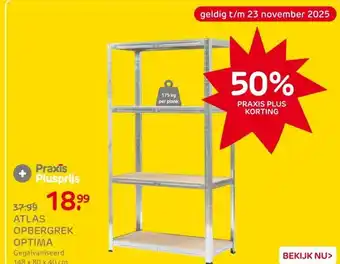 Praxis Opbergrek Atlas Optima 148x80x40 Galva aanbieding