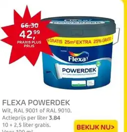 Praxis Flexa Powerdek Muurverf - Mat - Gebroken aanbieding