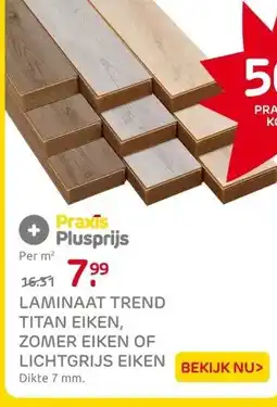 Praxis Laminaat plank - Lichtgrijs Eiken - aanbieding