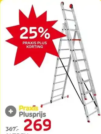 Praxis Altrex reformladder All Round 3x9-treeds aanbieding