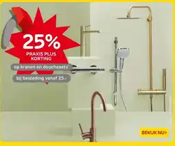 Praxis kranen en douchesets aanbieding