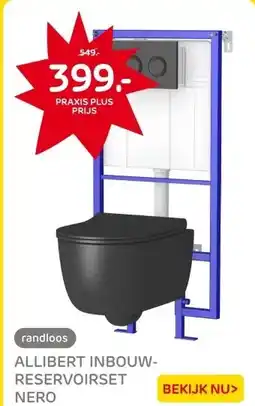 Praxis Allibert Nero Inbouwtoilet set met aanbieding