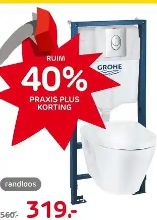 Praxis Grohe Solido Inbouwtoilet set met aanbieding