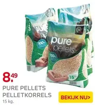 Praxis Pure Pellets pelletkorrels Din+ 15kg aanbieding
