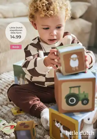 Prenatal Little Dutch stapeltoren little farm aanbieding