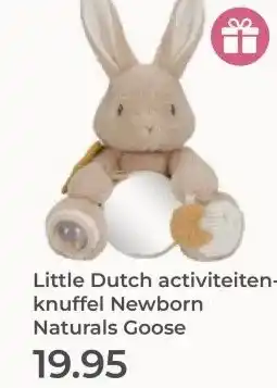 Prenatal Little Dutch activiteiten- knuffel Newborn Naturals Goose aanbieding