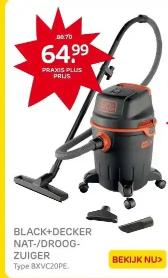 Praxis Black+Decker alleszuiger BXVC20PE 1200W aanbieding