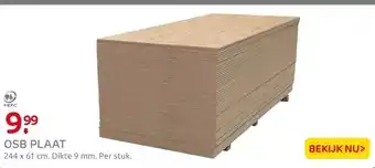 Praxis OSB-plaat 61x244cm 9mm aanbieding
