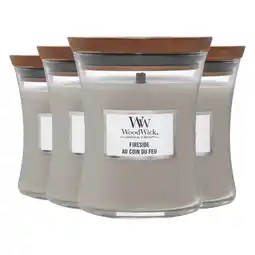 Plein.nl 4x WoodWick Geurkaars Mini Fireside aanbieding