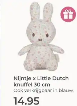 Prenatal Nijntje x Little Dutch knuffel aanbieding
