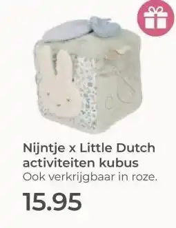 Prenatal Nijntje x Little Dutch activiteiten kubus aanbieding