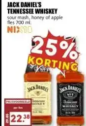 MCD Supermarkt JACK DANIEL'S TENNESSEE WHISKEY aanbieding