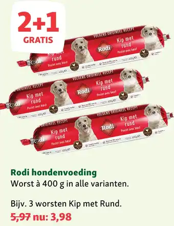 Maxi Zoo Rodi hondenvoeding aanbieding