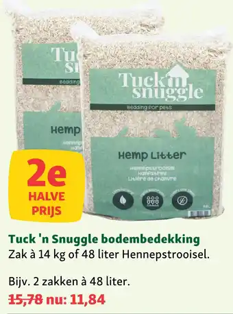 Maxi Zoo Tuck 'n Snuggle bodembedekking Hemp Litter aanbieding