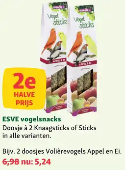 Maxi Zoo ESVE vogelsnacks aanbieding