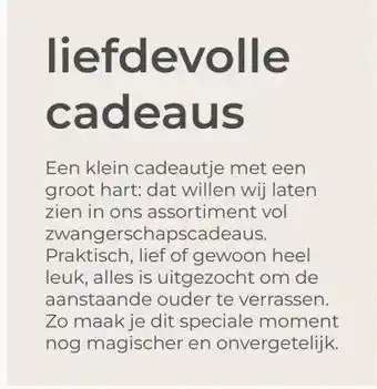 Prenatal liefdevolle cadeaus aanbieding