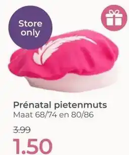 Prenatal Prénatal pietenmuts Maat 68/74 en 80/86 aanbieding