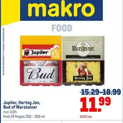 Makro Jupiler, Hertog Jan, Bud of Warsteiner aanbieding