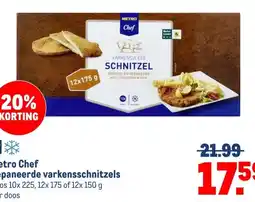 Makro Metro Chef gepaneerde varkensschnitzels aanbieding