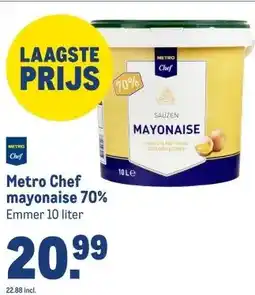 Makro Metro Chef mayonaise 70% aanbieding