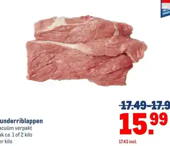Makro Runderriblappen aanbieding