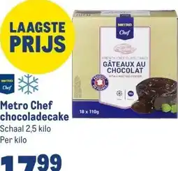 Makro Metro Chef chocoladecake aanbieding
