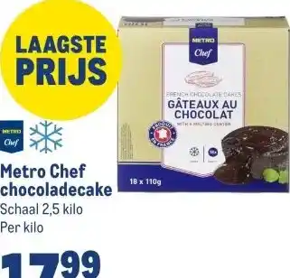 Makro Metro Chef chocoladecake aanbieding