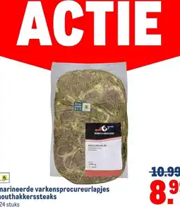 Makro Gemarineerde varkensprocureurlapjes of houthakkerssteaks aanbieding