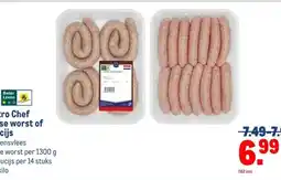 Makro Metro Chef verse worst of saucijs aanbieding