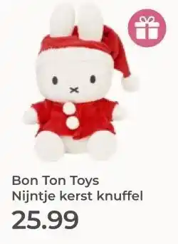 Prenatal Bon Ton Toys Nijntje kerst knuffel aanbieding