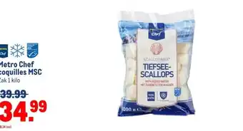Makro Metro Chef coquilles MSC aanbieding