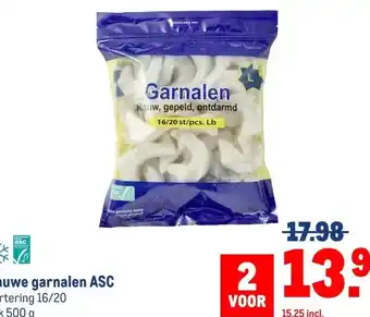 Makro Rauwe garnalen ASC aanbieding