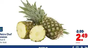 Makro Metro Chef ananas aanbieding