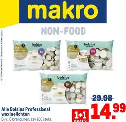Makro Alle Bolsius Professional waxinelichten aanbieding