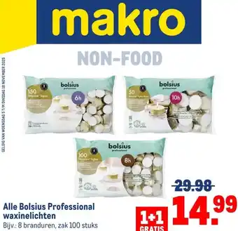 Makro Alle Bolsius Professional waxinelichten aanbieding