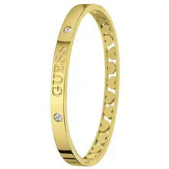 Lucardi Guess stalen goldplated bangle armband Heart aanbieding