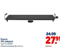 Makro Emerio XXL bakplaat aanbieding