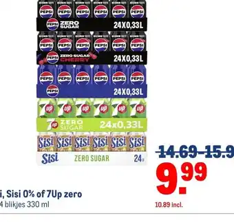 Makro Pepsi, Sisi 0% of 7Up zero aanbieding