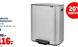 Makro Brabantia pedaalemmer aanbieding