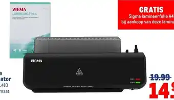 Makro Sigma laminator aanbieding