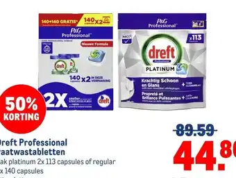 Makro Dreft Professional vaatwastabletten aanbieding