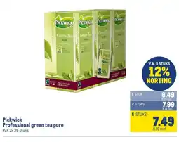 Makro Pickwick Professional green tea pure aanbieding
