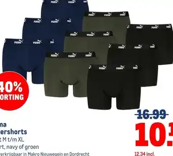 Makro Puma boxershorts aanbieding