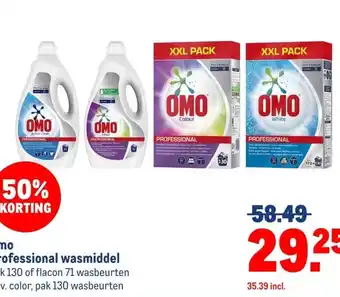 Makro Omo professional wasmiddel aanbieding