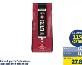 Makro Douwe Egberts Professional espressobonen dark roast aanbieding