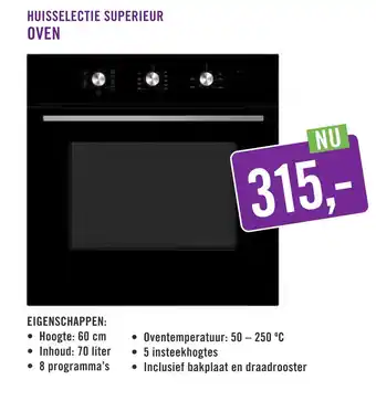 Keukendepot HUISSELECTIE SUPERIEUR OVEN aanbieding